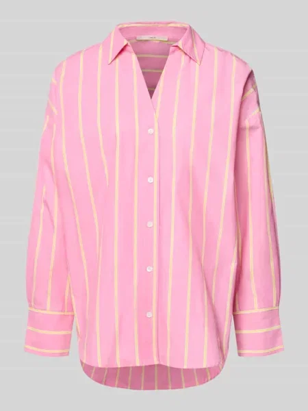 Bluzka koszulowa o kroju relaxed fit z dekoltem w serek Lanius