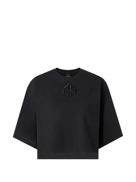 Tricou Pinko cu model floral negru