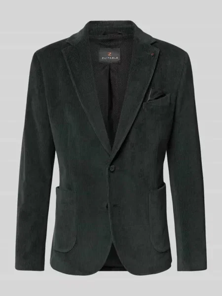 Marynarka o kroju slim fit z mieszanka bawełny w imitacja sztruksu model Nick' Zuitable zielona