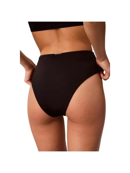 Bikini Calvin Klein Jeans cu talie înaltă negru