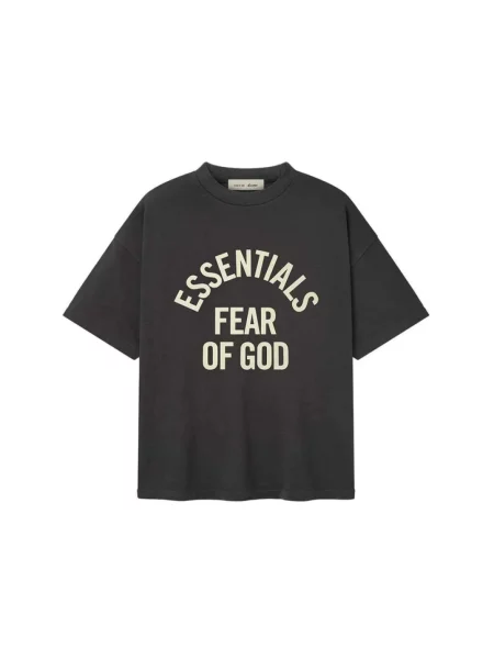 Krótka koszulka Fear Of God z krótkim rękawem szara