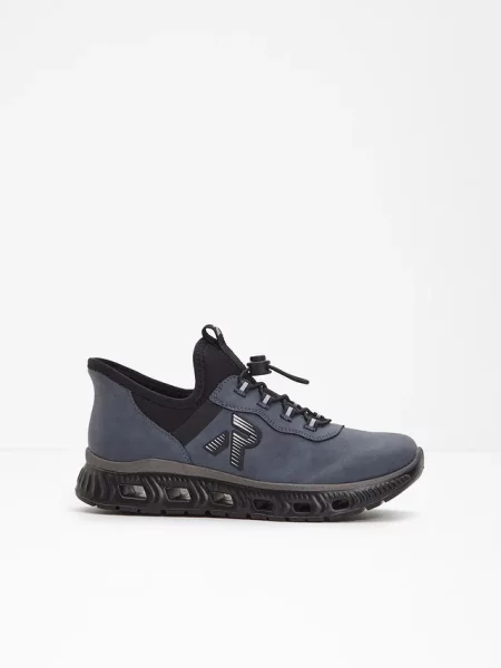 Wsuwane sneakersy marki Rieker z wyściełaną wkładką niebieskie