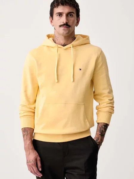 Tommy Hilfiger hanorac cu glugă pentru bărbați din galben
