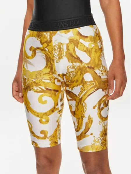 Versace Jeans Couture Dviratininkų šortai Skinny Fit balta