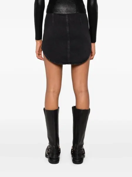 Fustă din denim Diesel negru