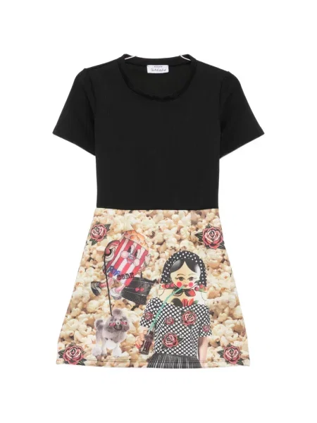 Scurt rochie mini The Artistylist cu imagine negru