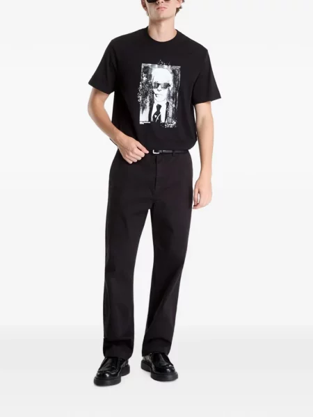 Majica Karl Lagerfeld Jeans s printom crna