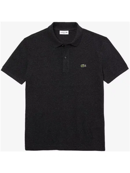 Koszulka polo Lacoste Slim Fit z krótkim rękawem ciemnoszara XS szara