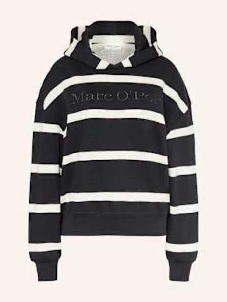 Marc O'polo Bluza Z Kapturem blau biała