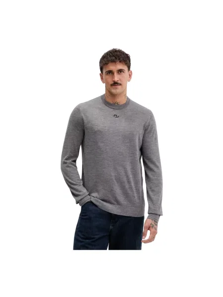 Sweter Diesel wełniany szary