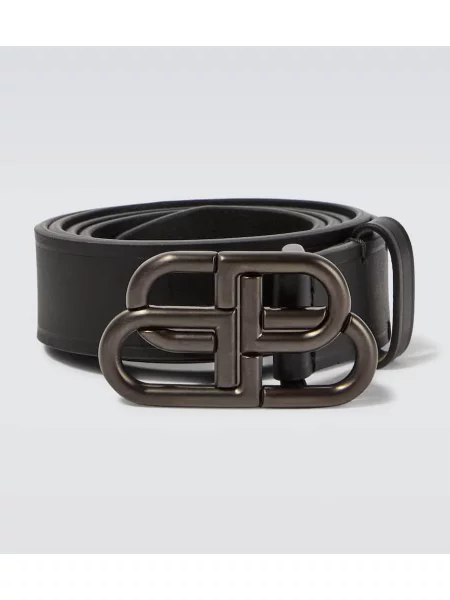 Curea Balenciaga din piele negru