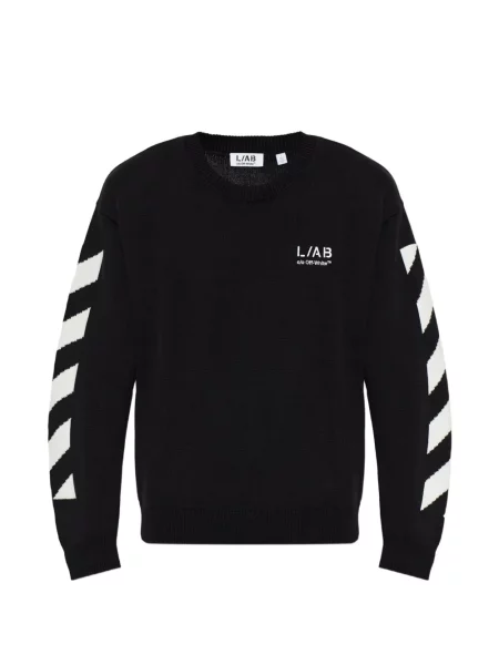 Πουλόβερ L/ab C/o Off-white με κέντημα λευκό