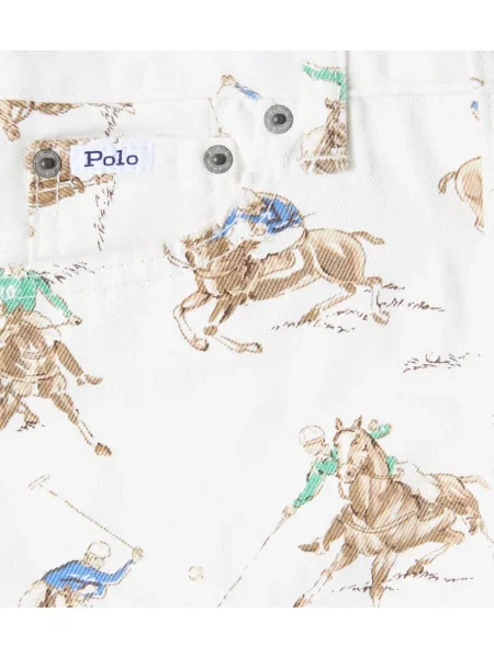 Φούστα τζιν Polo Ralph Lauren λευκό