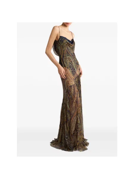 Długa sukienka maxi Etro z wzorem paisley