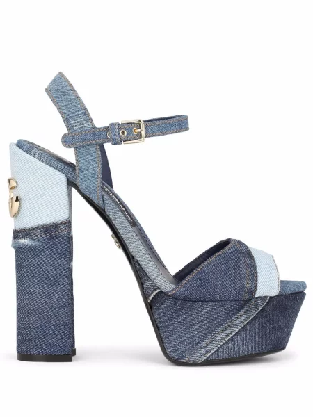 Sandale Dolce & Gabbana cu platformă albastru