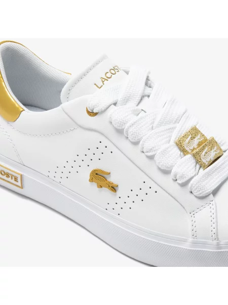 Lacoste Skórzane Buty Sportowe Powercourt białe