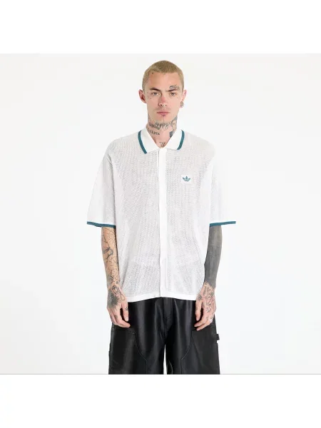 Pletena srajca Adidas Originals bela