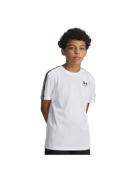 Koszulka dla dzieci Under Armour Sportstyle Taped biała