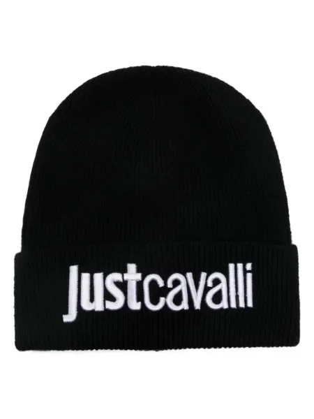 Căciulă Just Cavalli cu broderie negru