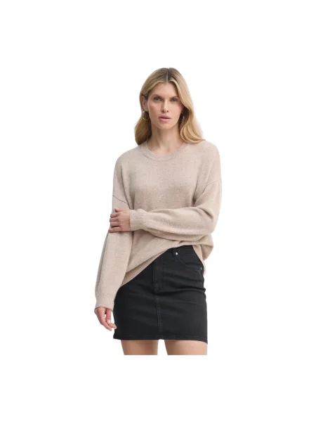 Dzianinowy sweter Gestuz beżowy