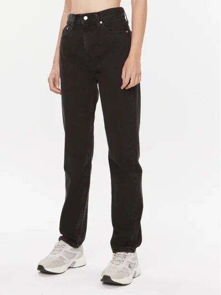 Calvin Klein Jeans Blugi Authentic Straight Fit negru