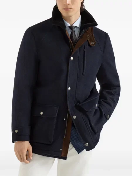 Geanta de piele Brunello Cucinelli albastru