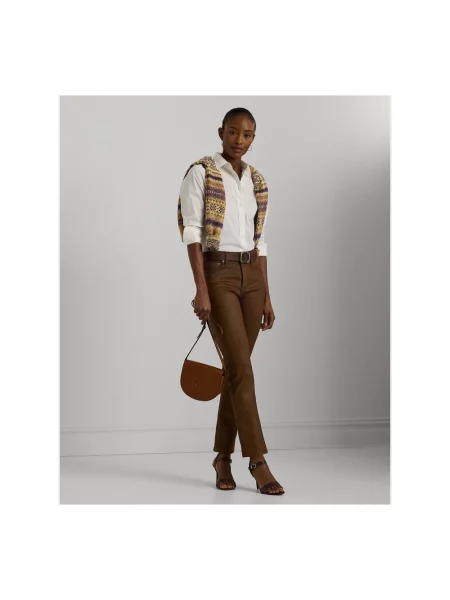 Torebka crossbody Ralph Lauren skórzana brązowa
