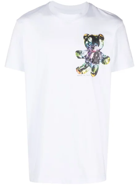 Tricou Philipp Plein cu imagine teddy alb