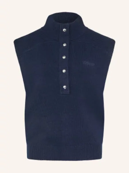 Claudie Pierlot Kamizelka Swetrowa blau granatowa
