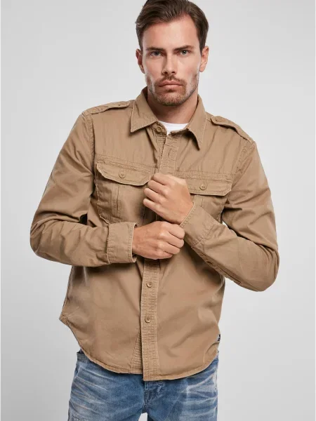 Ретро риза Brandit кафяво