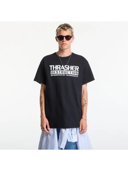 Tricou Thrasher Destruction T-Shirt Black M negru