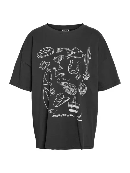 Noisy may Tricou NMIDA gri metalic alb