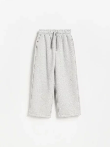 Reserved Pantaloni wide leg deschis gri