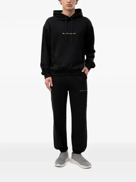 Hoodie Hugo με σχέδιο από ζέρσεϋ μαύρο