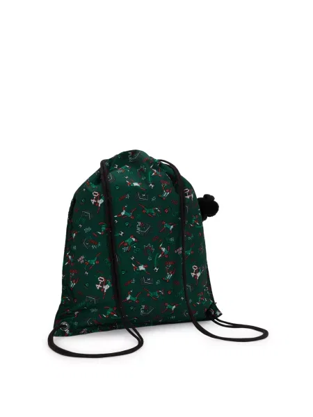 KIPLING Vak Supertaboo smaragdová / tmavozelená / červená biela