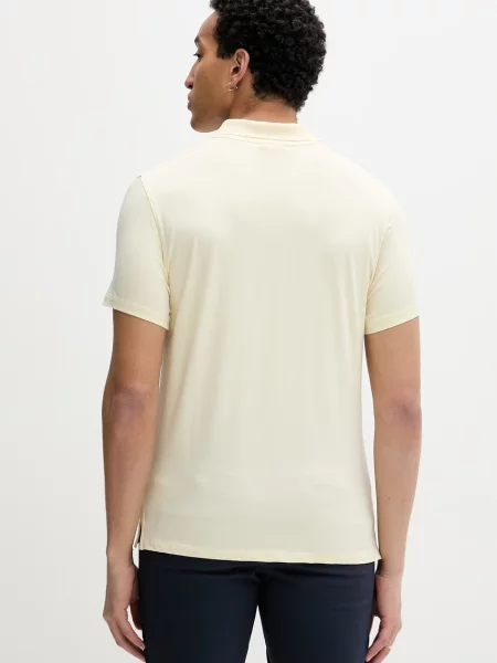 Calvin Klein férfi póló pamuttal sárga