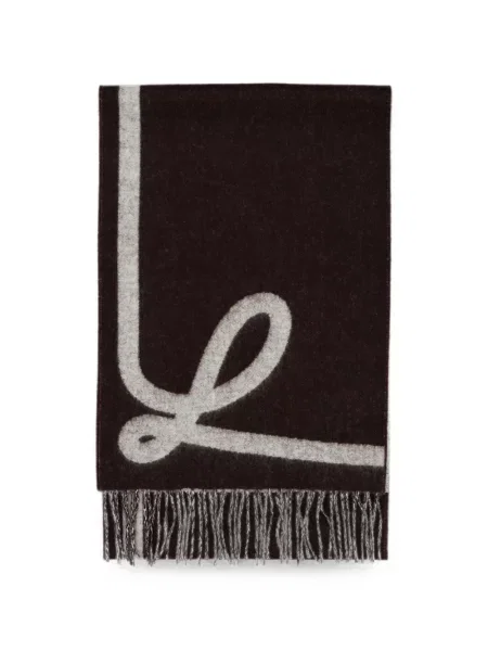 Fular Loewe cu franjuri maro