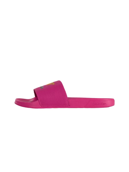 Calvin Klein Šľapky ESSENTIAL limetková / zelená / lesného ovocia / oranžová ružová