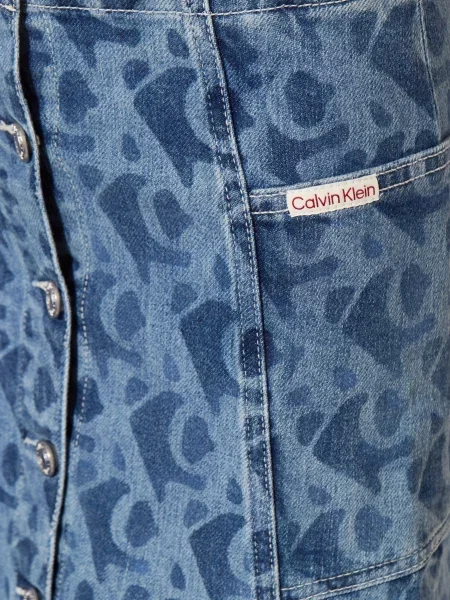 Calvin Klein Spódnica Dżinsowa blau granatowa