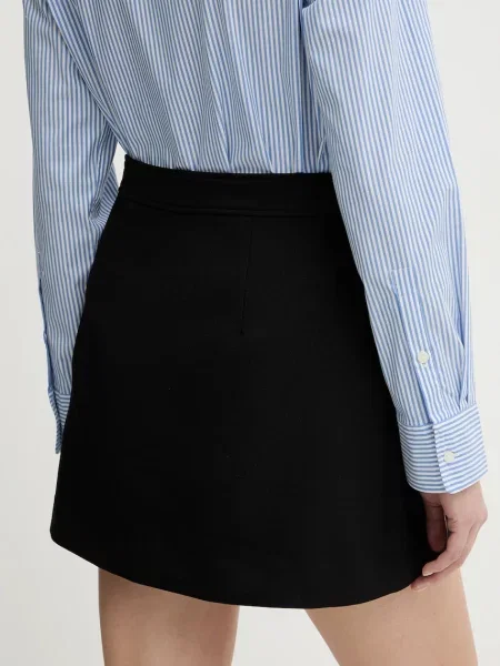 Sukně Tommy Hilfiger mini áčková černá
