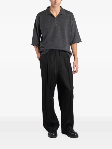 Scurt tricou polo Barena gri