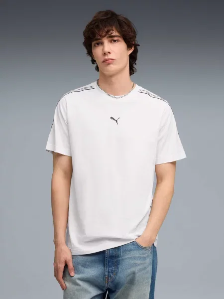 Футболка PUMA Ess Tape Tee комбінований верх білий