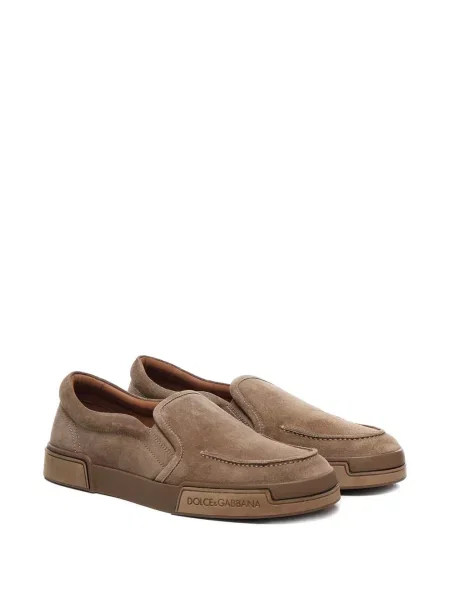 Sneakerși Dolce & Gabbana din piele de căprioară slip-on maro