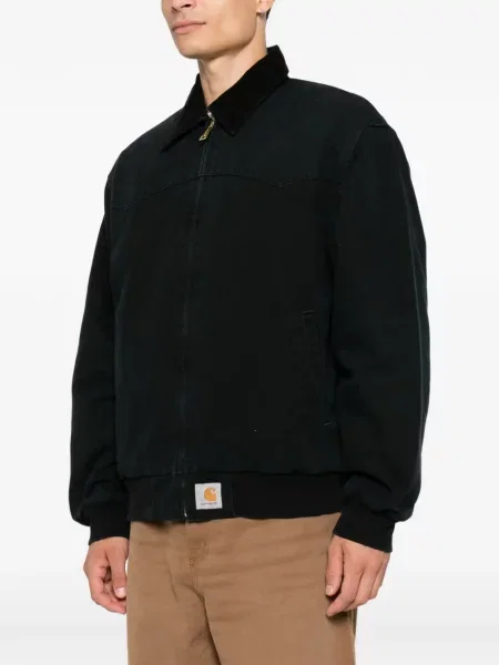 Gulerat geacă Carhartt Wip de catifea cord negru
