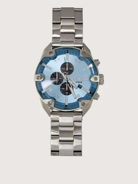 Diesel Ceas Spiked argintiu
