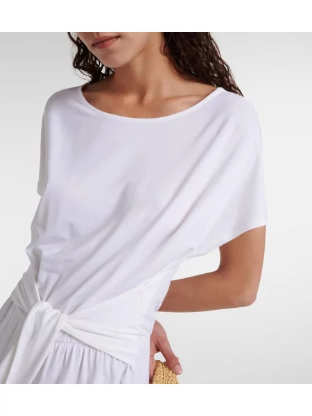 Rochie midi Max Mara din jerseu până la genunchi de costum alb