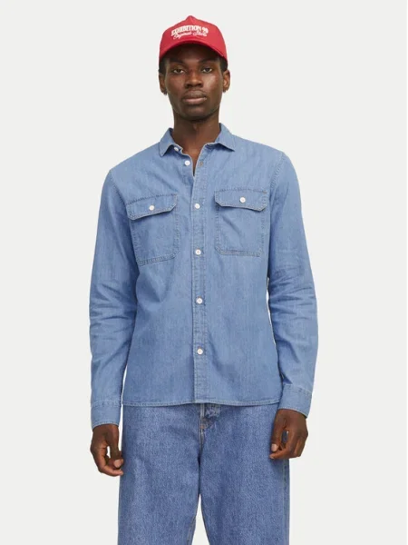 Jack&Jones cămașă de blugi Travis Comfort Fit albastru