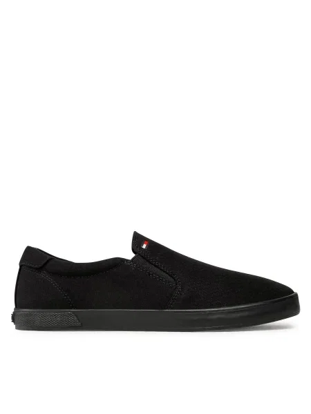 Slip-on кецове Tommy Hilfiger черно