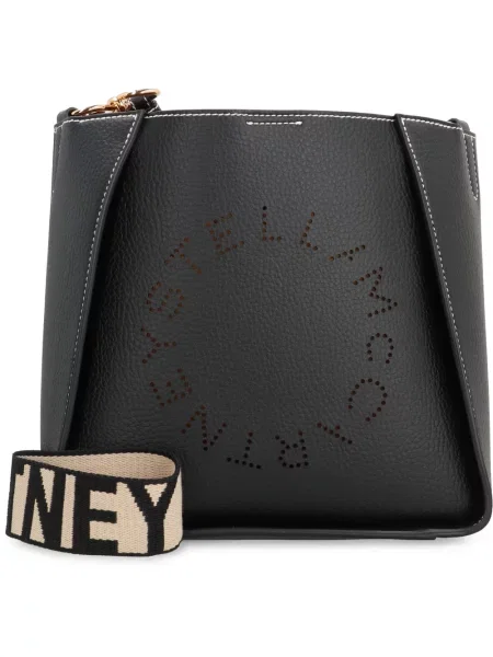 Torebka Stella Mccartney skórzana z logo retro czarna
