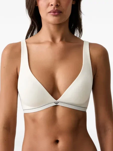 Sutien triunghi Emporio Armani cu autograf alb